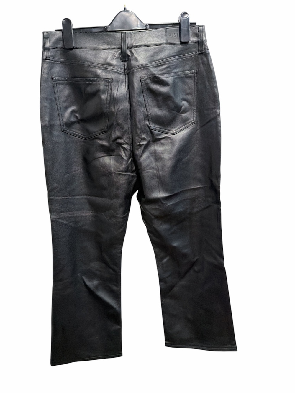 NWOT Pistola Sz 31 Faux Leather Cropped Pants 25" Inseam Straight Leg - Picture 4 of 7